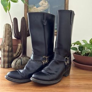 Vintage Western "Texas Boot Company" 7.5 D Harness Cowboy Boots